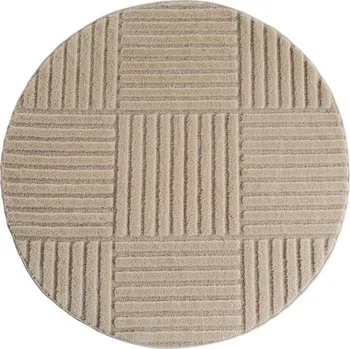 Koberec Koberec Square Art 3D béžový kruh