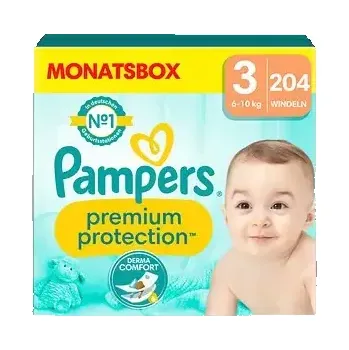 Plena Pampers Premium Protection Midi 6-10 kg (204 ks) (8006540705575)