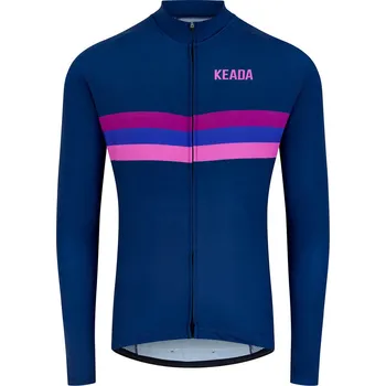 KEADA SPORTS Dámský cyklistický dres s dlouhým rukávem M FIALOVÁ