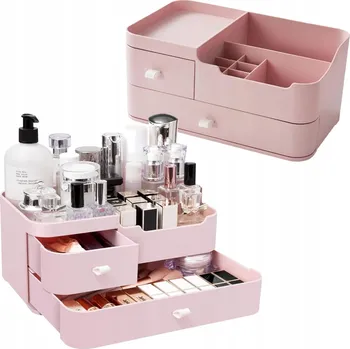 Šperkovnice organizér na kosmetiku pomůcka šperky zásuvky xl růžová