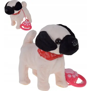 plyšák INTERAKTYWNY PIESEK ZE SMYCZĄ CHODÍ A ŠTĚKÁ HRAČKY PRO DĚTI PLYŠÁK