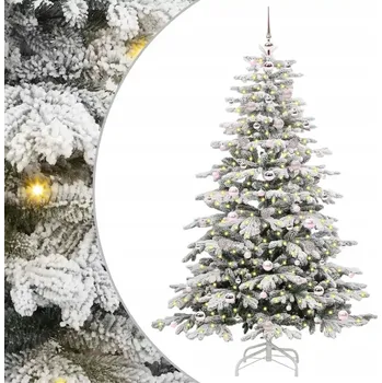 Vánoční stromek Umělý vánoční stromek se sklopnými větvemi Bílý 180 cm PE a PVC