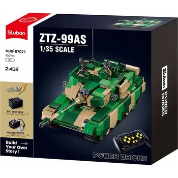 ostatní stavebnice STAVEBNICE - RC TANK NA DÁLKOVÉ OVLÁDÁNÍ - 950 DÍLŮ MĚŘÍTKO 1:35 2,4 GH - SLUBAN