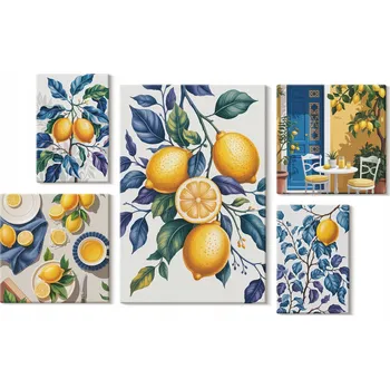 Obraz Sada obrazů na plátně: Citrusy, Provence, kuchyně