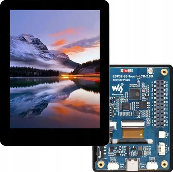 Řídicí jednotka Elektroweb ESP32-S3 Waveshare dotykový displej 2.8" 480x640 QMI8658