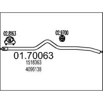 Výfuková trubka MTS Výfuková trubka MTS 01.70063