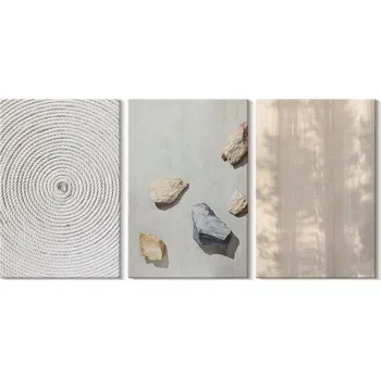 Obraz Sada obrazů na zeď Boho přírodní textury 3x 20x30 cm