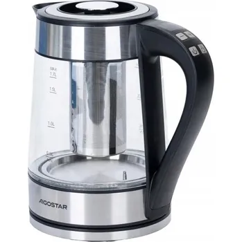 Rychlovarná konvice Elektrická konvice Aigostar B302033IR 2200 W 1,7 l stříbrná/šedá