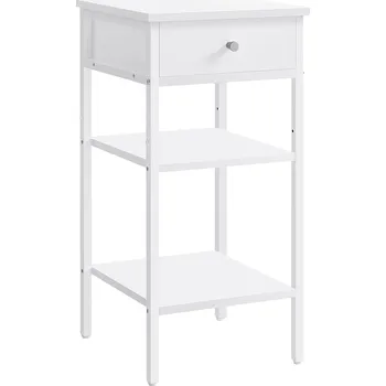 Konzolový stolek VASAGLE Noční stolek, 35x35x70cm, bílý Koncový stolek