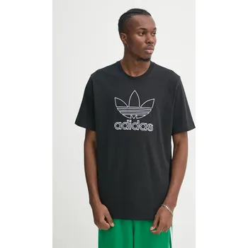 Bavlněné tričko adidas Originals OUTL TREF TEE JP1088 černá 99X, vel. M