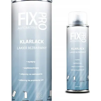 Barva ve spreji FixPro BEZBARVÝ LAK ve spreji S VYSOKÝM LESKEM, PROFESIONÁLNÍ, 500 ml