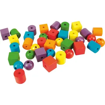 Dřevěná hračka Woody 90194 dřevěné maxikorále 60 ks