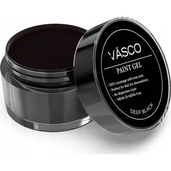 Přípravek na nehty Gelová barva Hema/TPO Free Deep Black Vasco 10 g
