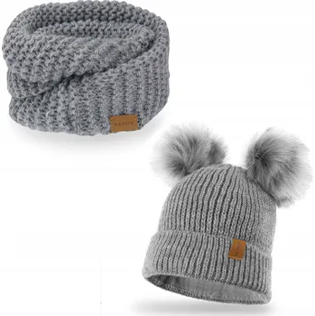 Čepice NANDY Dětská Sada Nákrčník Čepice s Fleecem