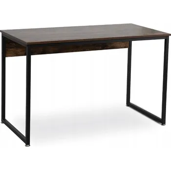 Psací stůl Obdélníkový psací stůl Mebel Elite 120 x 60 x 75 cm černý, rustikální dub