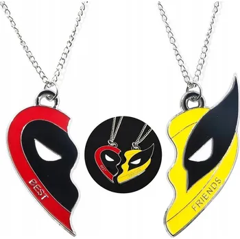 Náhrdelník Náhrdelník Přívěsek Přátelství 2 ks Deadpool & Wolverine BFF BEST FRIENDS