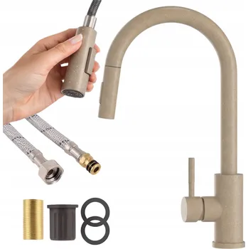 Vodovodní baterie Kuchyňská stojánková baterie Granitan Loseto béžová