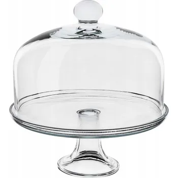 Skleněný Stojan na dort s krytem je součástí sady Edwanex , 30 cm