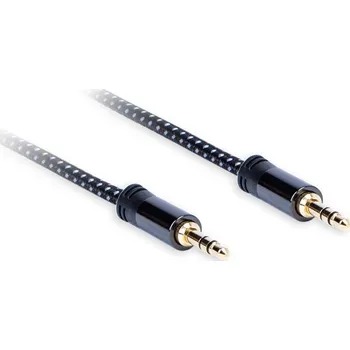 Audio kabel AQ 3,5 mm Jack/3,5 mm Jack, M/M, 1,5,m (xdtjj015) černý