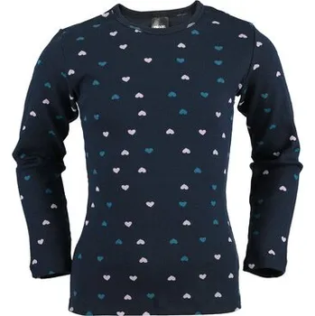 Dívčí tričko Pleas Dětské tričko s dlouhým rukávem tmavá modrá 128 (183841-803-128)