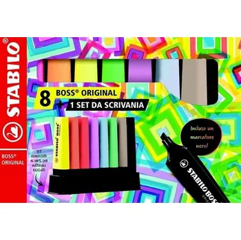 Vrták STABILO Boss Original Sada zvýrazňovačů 8 kusů (IT7008-1)