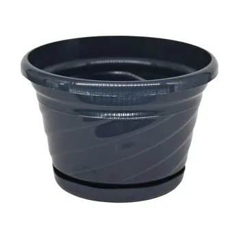 Květináč Květináč s miskou Malaga 150x105 mm antracit