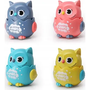 Hračka pro nejmenší ŠŤASTNÁ SOVA SENZORICKÁ HRAČKA SOVIČKA PRO NEJMENŠÍ