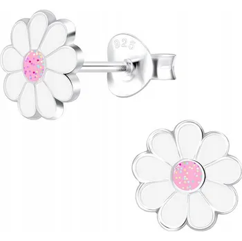 Náušnice Stříbrné náušnice 925 pro dívky, kytičky, puzetky