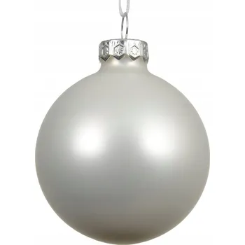 Vánoční dekorace Vánoční Koule na vánoční stromeček skleněná hladká stříbrná velká 10cm 1 Ks