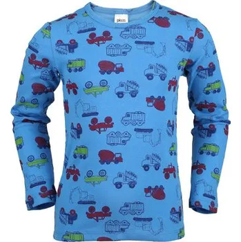 Dětská móda Pleas Dětské tričko s dlouhým rukávem modrá 098 (183842-800-098)