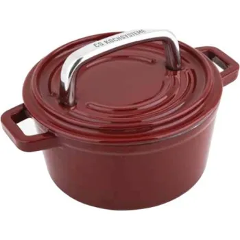 Hrnec CS SOLINGEN Pekáč s poklicí litinový ALPEN 14 cm červená CS-078065