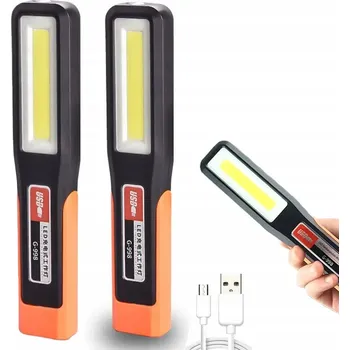 2X DÍLENSKÁ LAMPA SVÍTILNA LED akumulátor COB HÁK 3v1 2KS