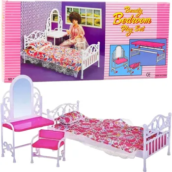 Doplněk pro panenku LEYN Toys Beauty Bedroom play set sada nábytku pro panenku