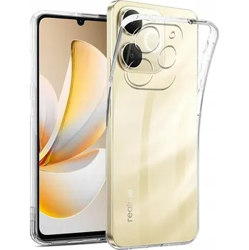 Pouzdro na mobilní telefon POUZDRO ULTRATENKÉ SLIM TPU SILIKONOVÁ GUMA PRO REALME NOTE 70T + SKLO DÁREK!