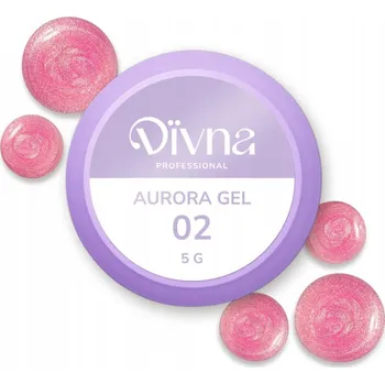Lak na nehty DIVNA Aurora gel 02 5 ml se třpytkami na zdobení