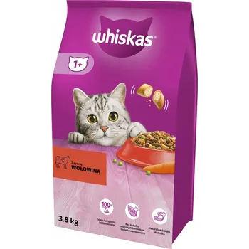 Krmivo pro kočku Whiskas suché krmivo pro dospělé kočky s hovězím masem 3,8 kg