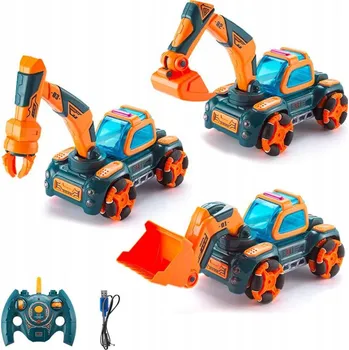 autíčko RC stavební auto 1 : 16 se třemi nástavci