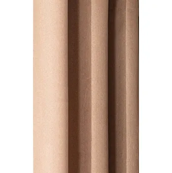 Obraz Závěsy do obýváku polozatemňovací NA PÁSCE 190x425 TMAVĚ BÉŽOVÉ VZOR HERRINGBONE (RYBÍ KOST)