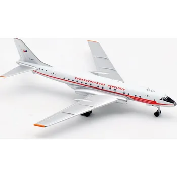 autíčko Sběratelský kovový model letadla Tupolev Tu-104A CSA Czech Airlines/Alitalia hybrid barvy, 1:400