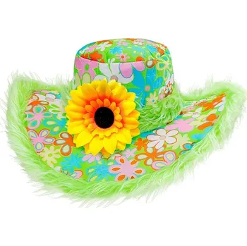 Klobouk Klobouk s Květinami Zelený, Pokrývka Hlavy