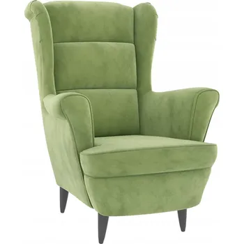 Křeslo Křeslo čalouněné světle zeleným sametem, 74x84x100 cm, překližka