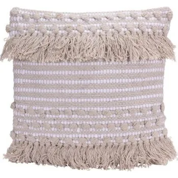 Polštář HOMESTYLING Polštář dekorační se střapci bavlna 45 x 45 cm DESIGN 3 KO-A35850010des3