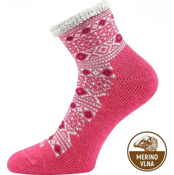 Dámské oblečení VOXX Ponožky dámské zimní vlněné ALESUND růžová Velikosti ponožek: 39-42