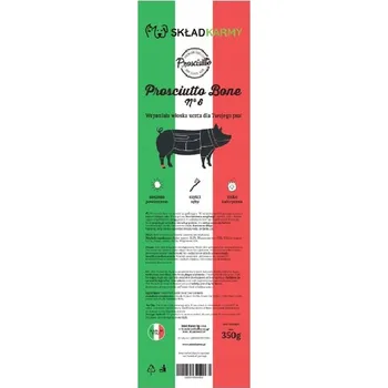 Pamlsek pro psa Kost z parmské šunky KOSTKA 2ks pamlsek žvýkací hračka pro psa