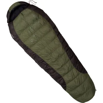 Spacák WARMPEACE Spacák péřový VIKING 600 ZELENO-ČERNÝ vel.170cm LEVÝ + Nůž Mikov Rybička stříbrná 130-NZn-1