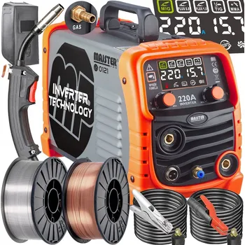 Svářečka Invertorová svářečka MIGOMAT MIG MMA FLUX BEZ PLYNU 220A Majster PRO