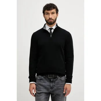 Pánský svetr Vlněný svetr BOSS H-Hemarlo 50549984 černá 99X, vel. M