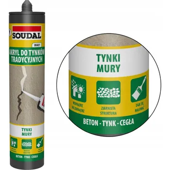 Tmel Akryl pro tradiční omítky SOUDAL bílý akrylový tmel 280 ml