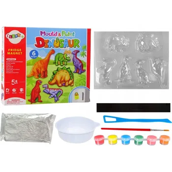kreativní sada DIY Sada na Malování Dinosauři Sádrové Magnety