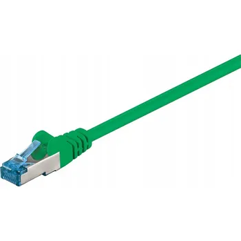 Síťový kabel Patchcord Goobay S/FTP 6a RJ45 / RJ45 1 m zelený